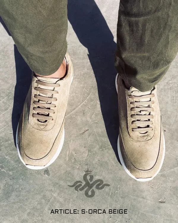 S-ORCA SUEDE SNEAKER - BEIGE
