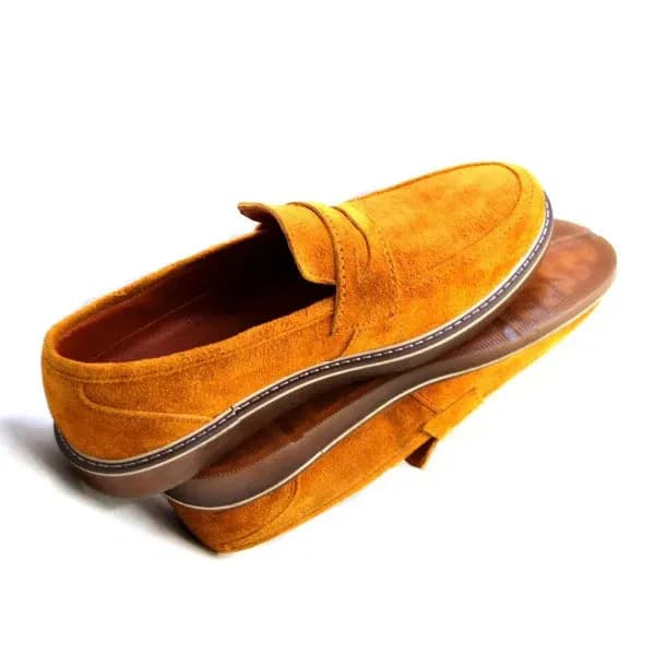 Leather Suede Loafer Shoes - S-3013