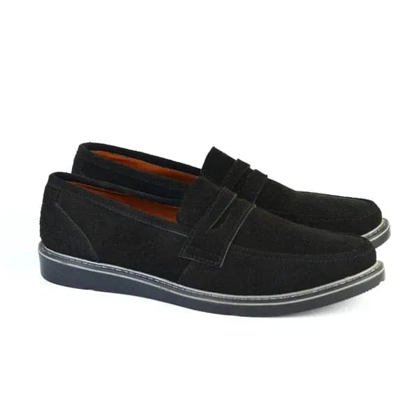Leather Suede Loafer Shoes - S-3013