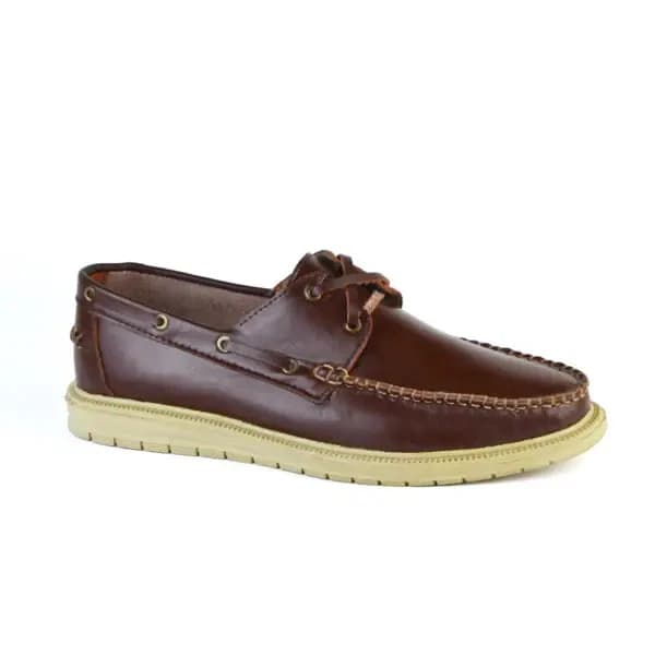 Leather Casual Shoes - SPAGU Brown