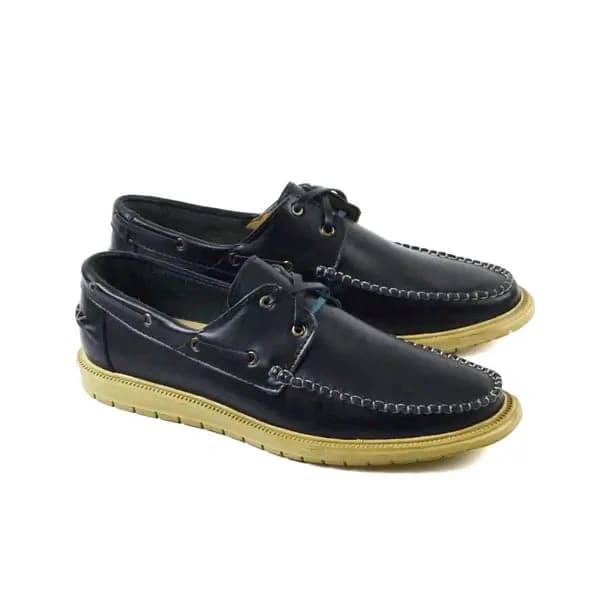 Leather Casual Shoes - SPAGU Black