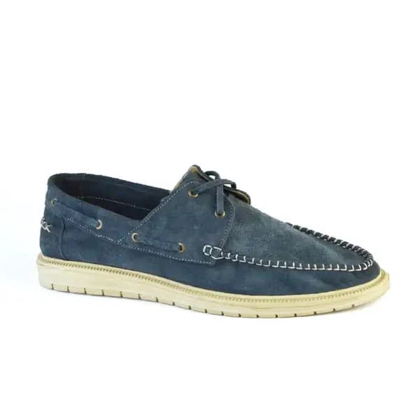 Suede Casual Shoes - S-SPAGU Navy Blue