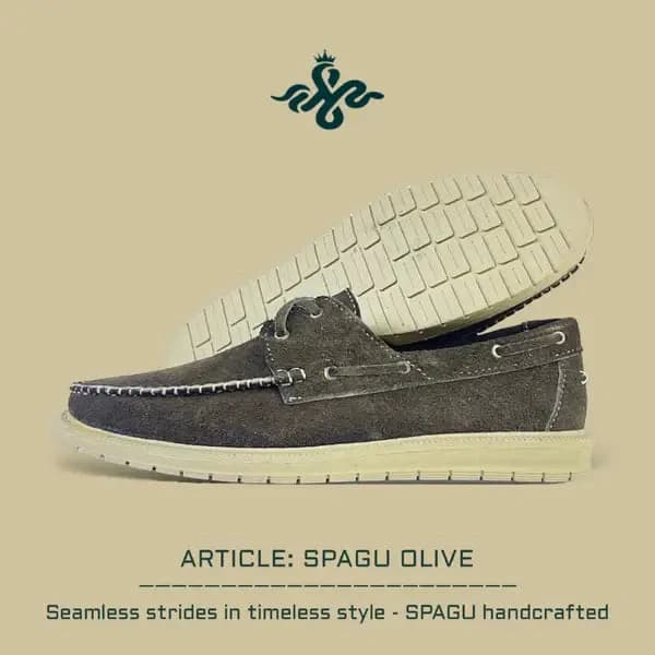 Suede Casual Shoes - S-SPAGU Olive