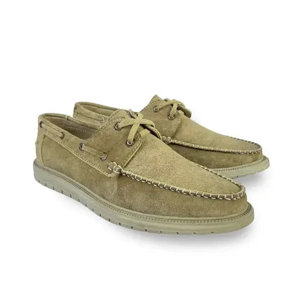 Leather Suede Casual Shoes - S-SPAGU BEIGE