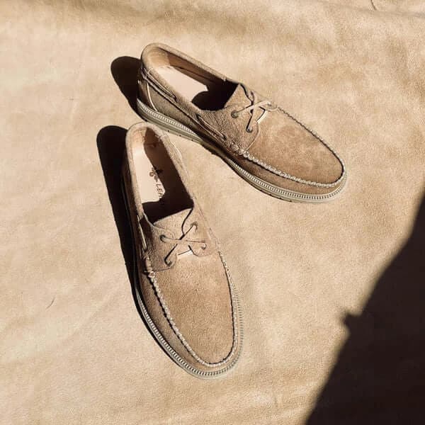 Leather Suede Casual Shoes - S-SPAGU BEIGE