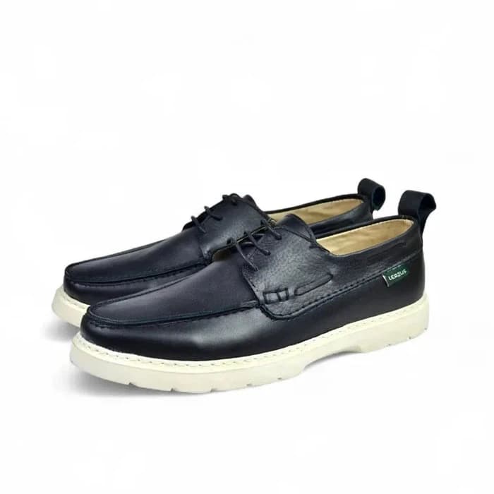 Leather Boat Shoes - Black