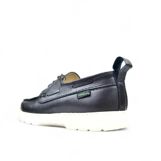 Leather Boat Shoes - Black