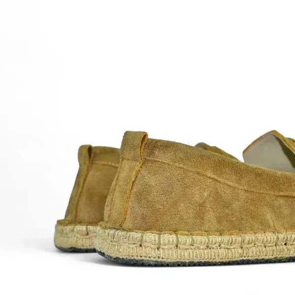 Leather Cangro Espadrilles - Camel
