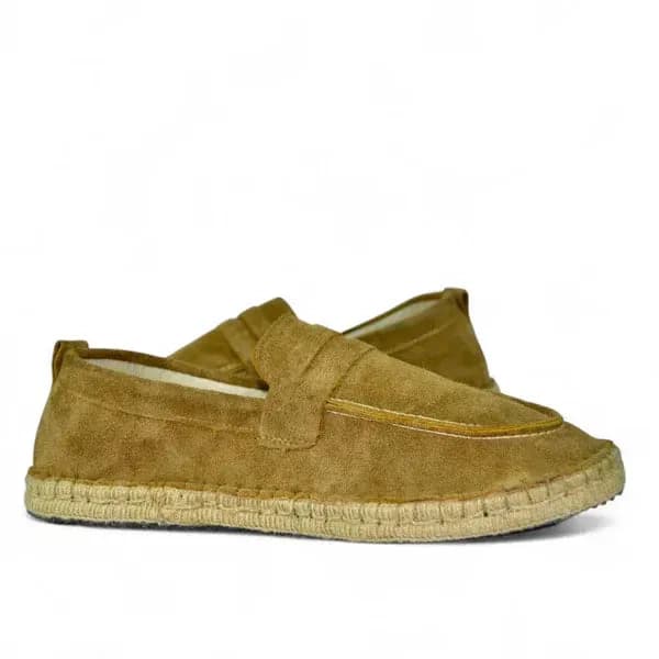 Leather Cangro Espadrilles - Camel