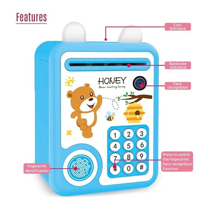 Cute Bear-Shaped Coin Bank
