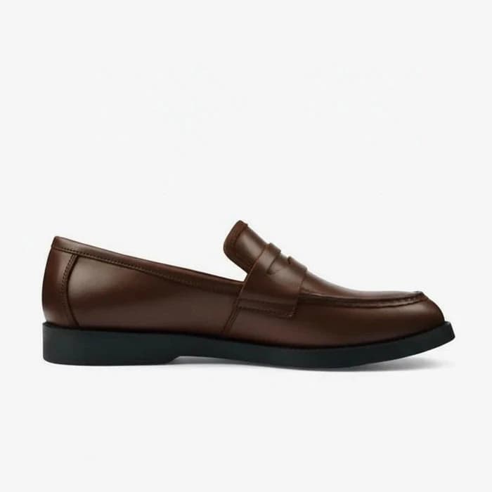 Leather College Loafer - Brown