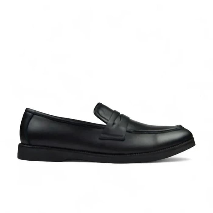 Leather College Loafer - Black