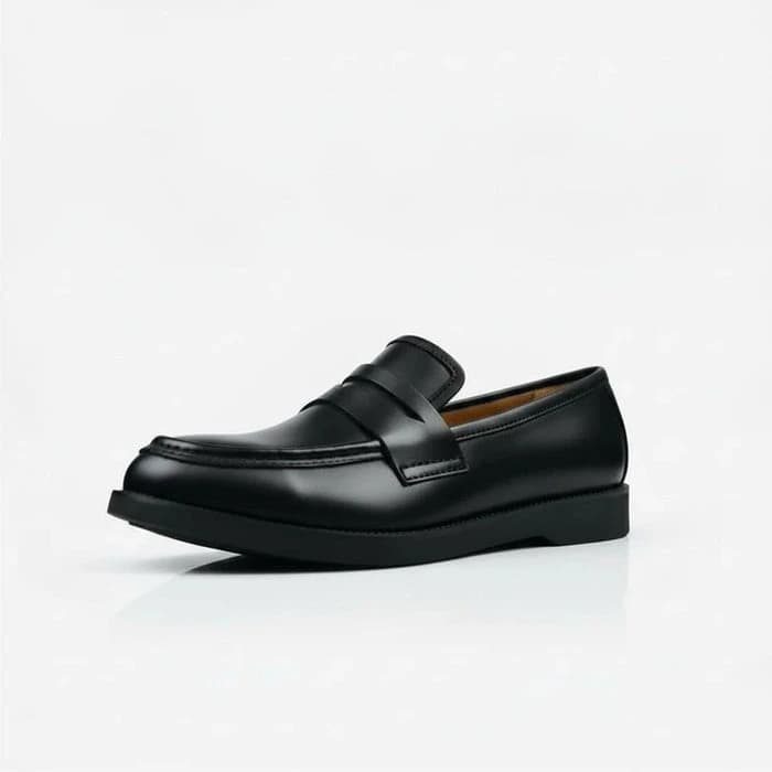 Leather College Loafer - Black