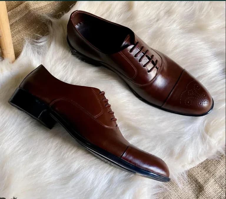 Leather Oxford shoes - P-503 Brown