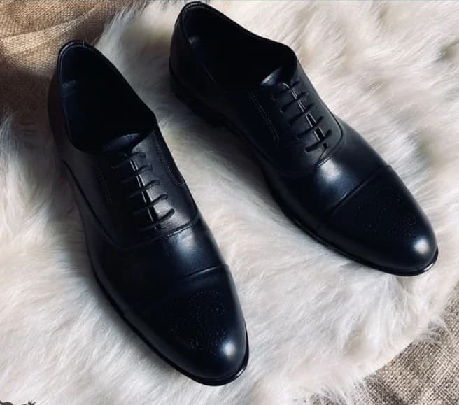 Leather Oxford shoes - P-503 Black
