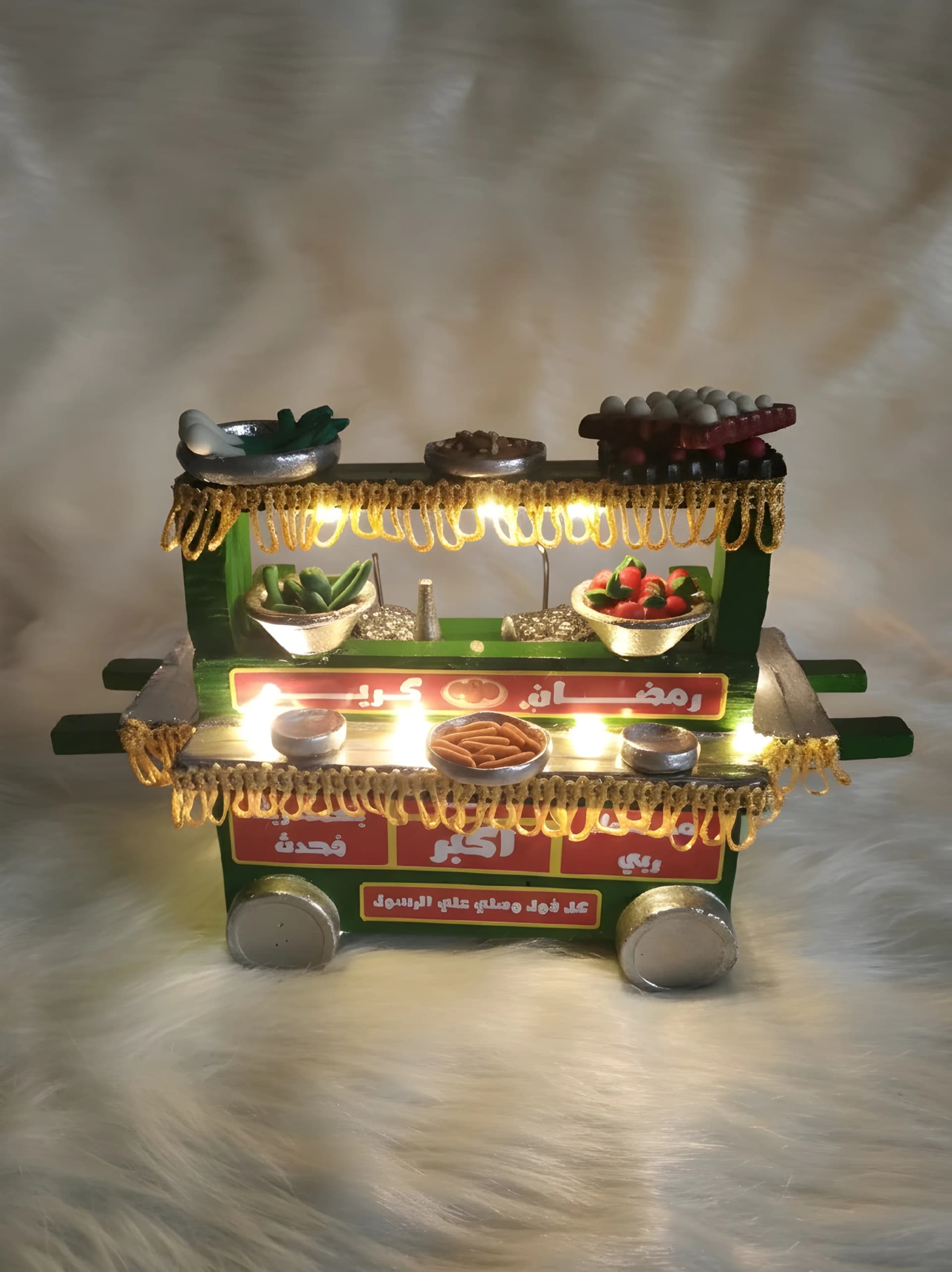 Ramadan Fava Bean Cart Figurine – Suhoor Décor