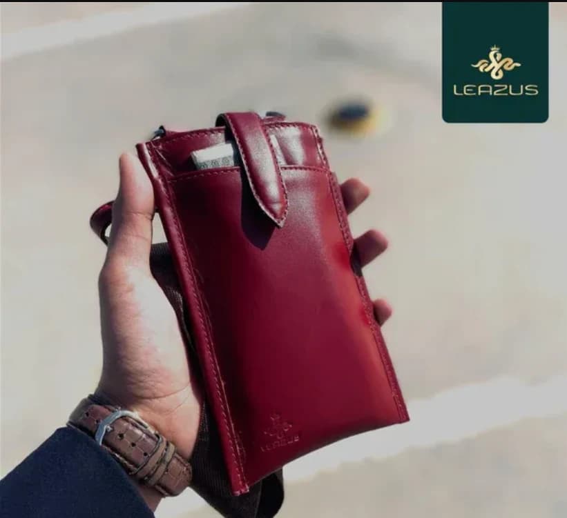 Burgundy - LEATHER BAGGY WALLET