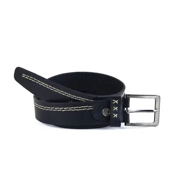 Leather Casual belt - X3-WHITE