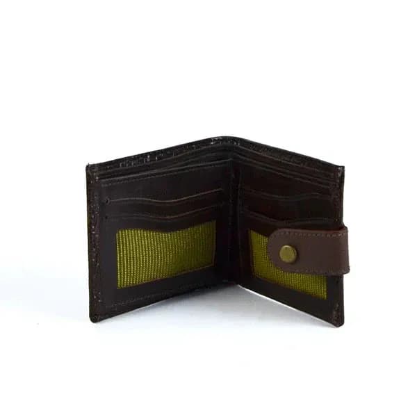 Leather Brown wallet - S-22LOCK-BROWN