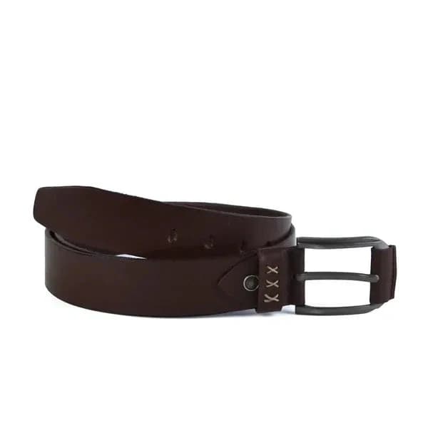 Leather Casual belt - 1X-BROWN