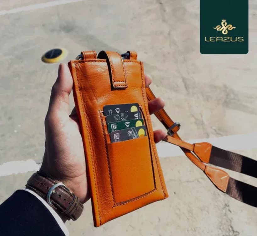 Orange - LEATHER BAGGY WALLET