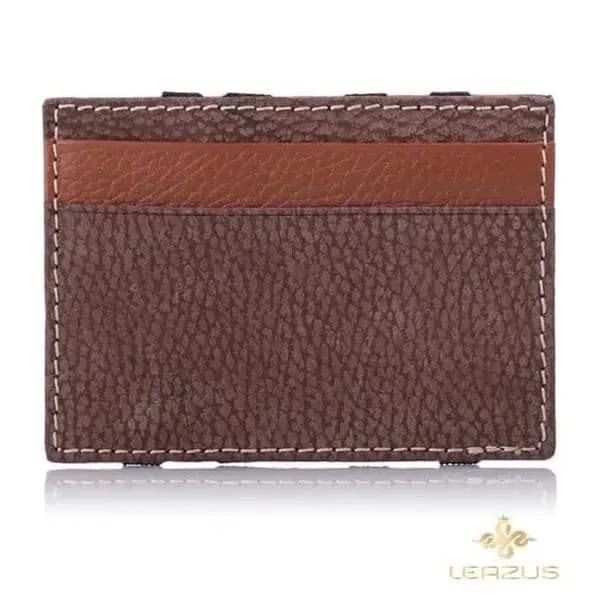 Leather wallet - magic brown