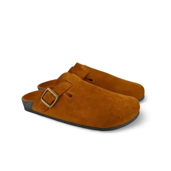 Leather SnapClog - Havana