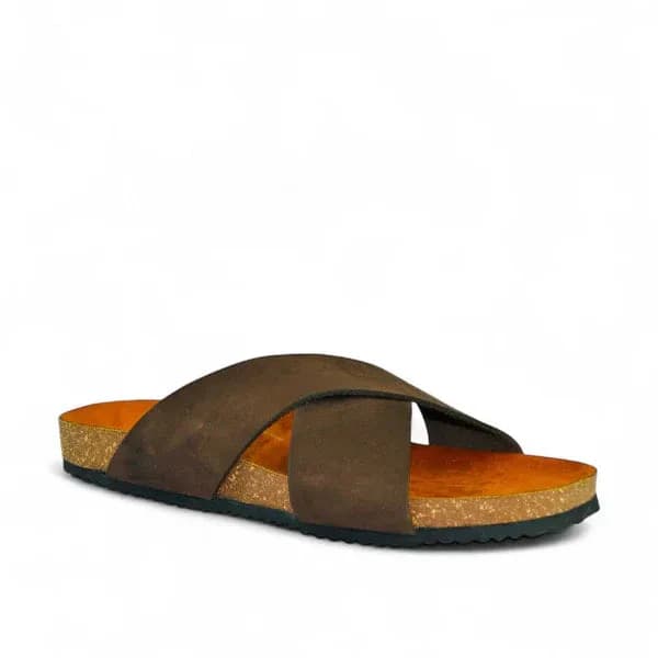 Leather SnapX Sandal - Brown