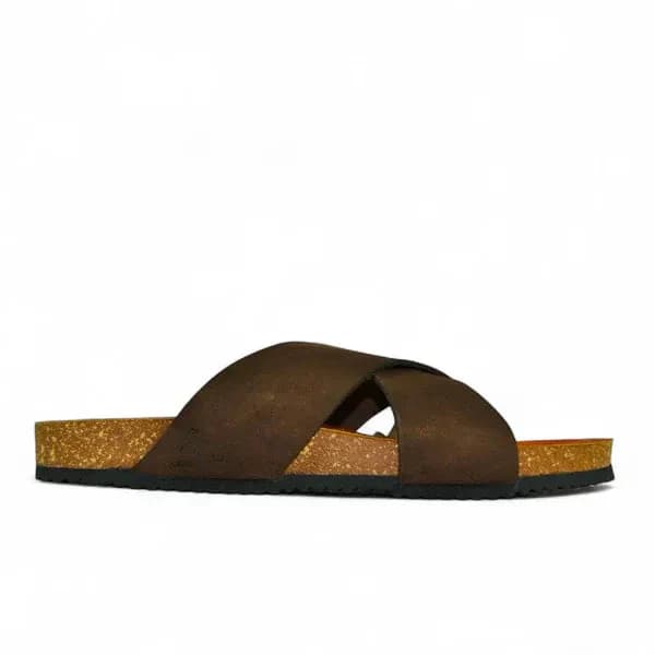 Leather SnapX Sandal - Brown