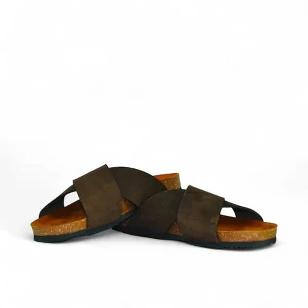 Leather SnapX Sandal - Brown