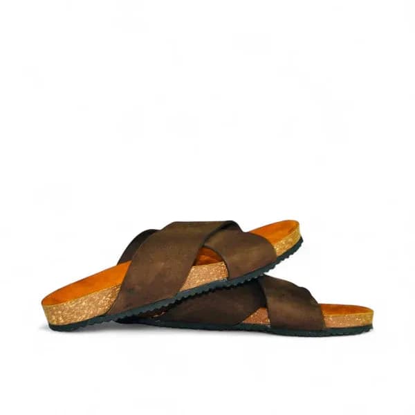 Leather SnapX Sandal - Brown