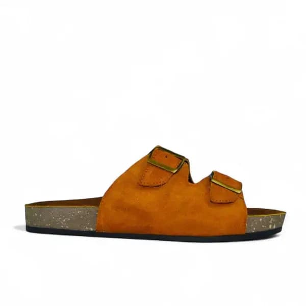Leather SnapDue Sandal - Havana