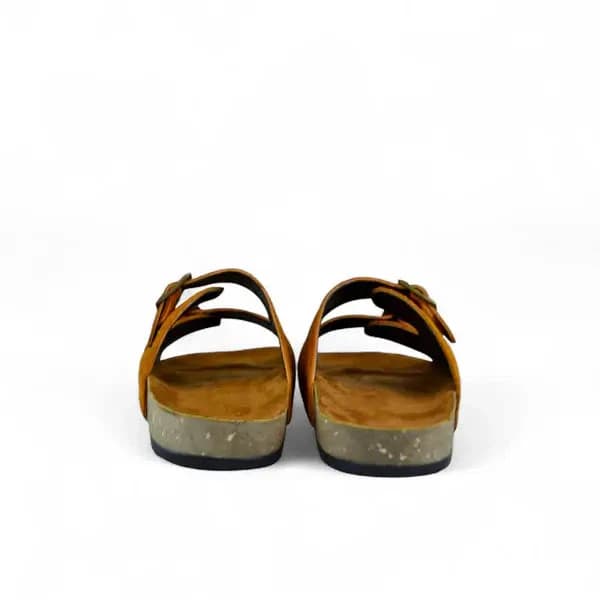 Leather SnapDue Sandal - Havana