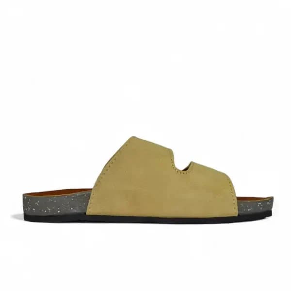Leather SnapDue Sandal - Beige