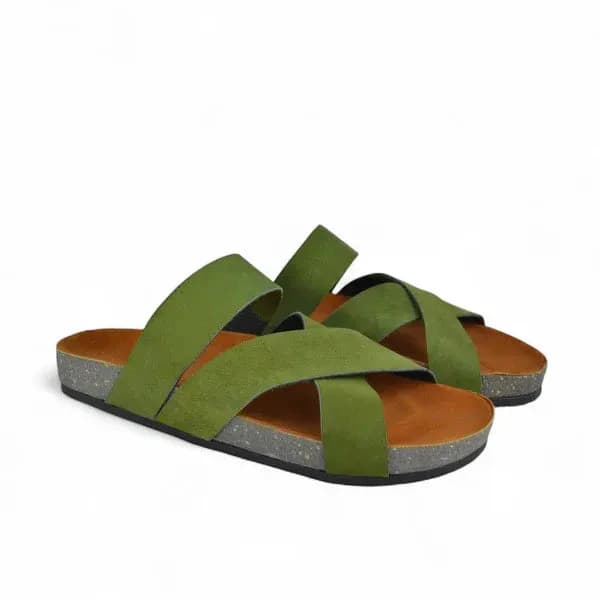 Leather SnapXtra Sandal - Olive