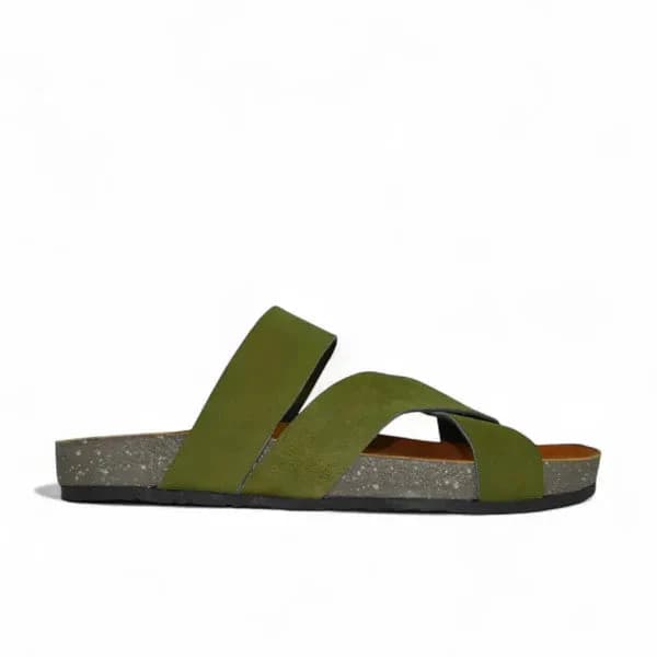 Leather SnapXtra Sandal - Olive