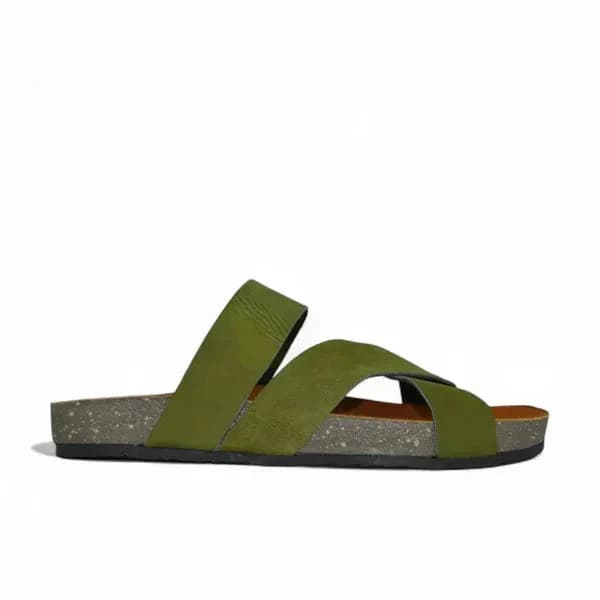 Leather SnapXtra Sandal - Olive