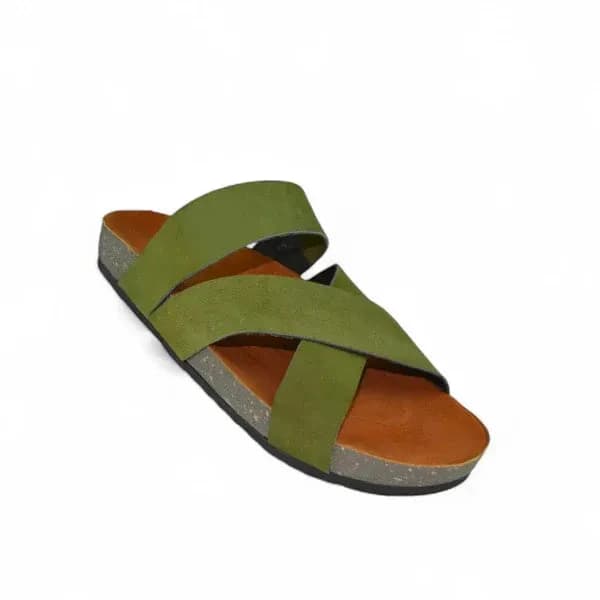 Leather SnapXtra Sandal - Olive
