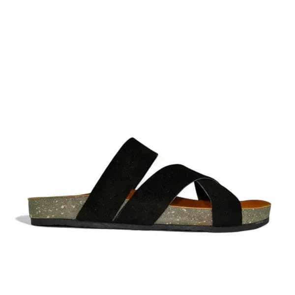 Leather SnapXtra Sandal - Black