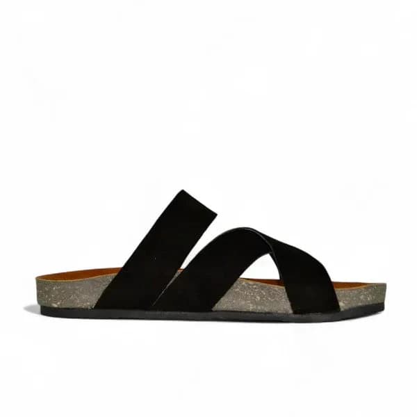 Leather SnapXtra Sandal - Black