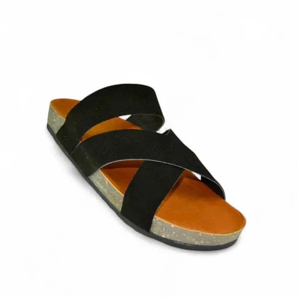 Leather SnapXtra Sandal - Black