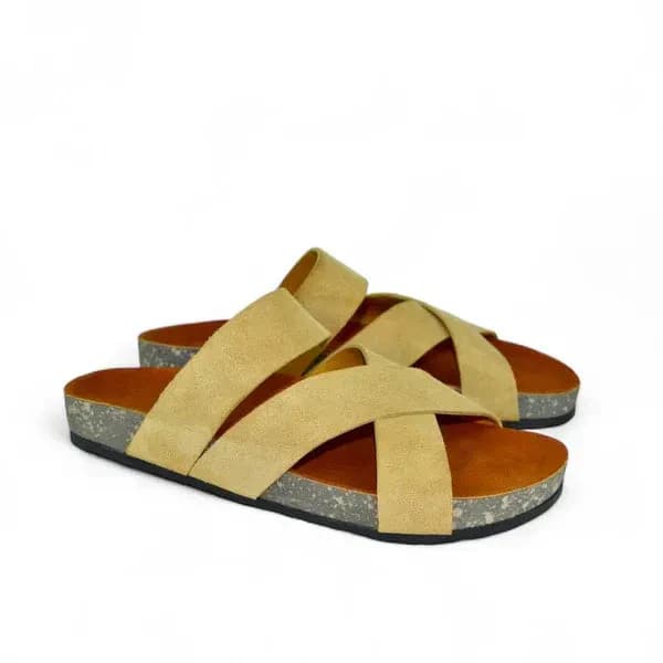 Leather SnapXtra Sandal - Beige