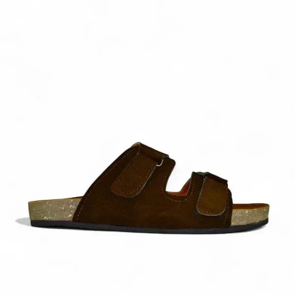 Leather SnapLock Sandal - Brown