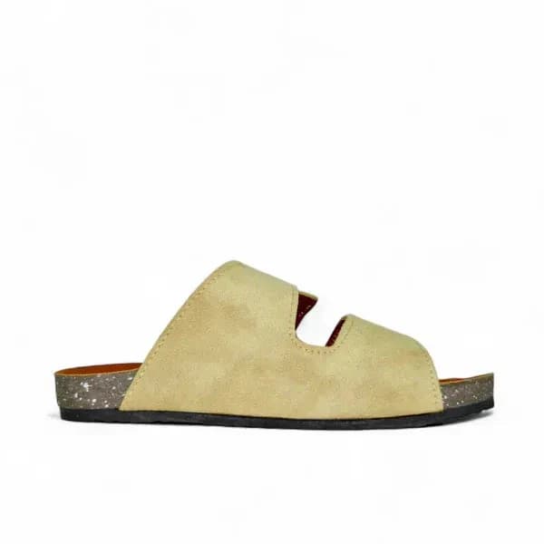 Leather SnapLock Sandal - Beige