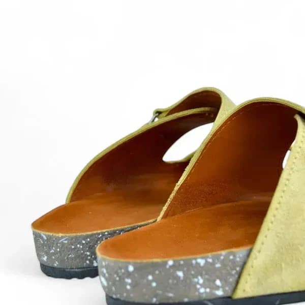 Leather SnapLock Sandal - Beige