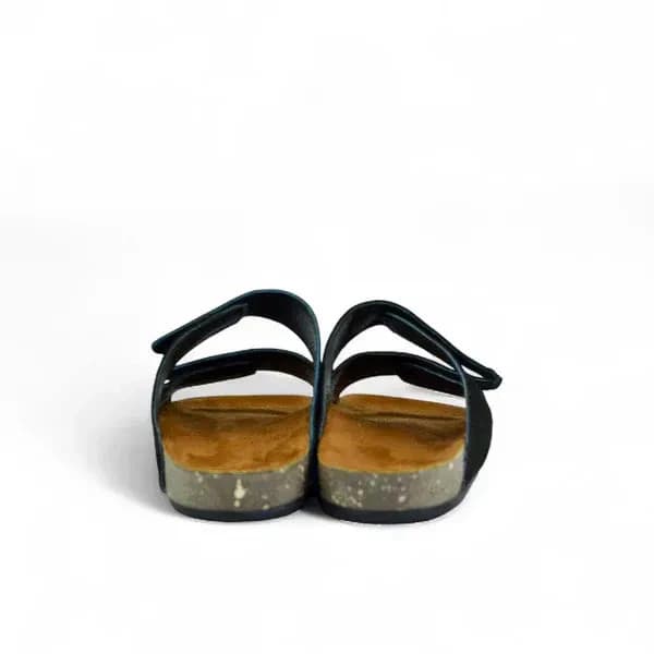 Leather SnapGo Sandal - Black