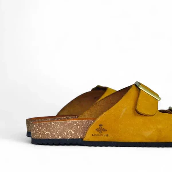 Leather SnapDue Sandal - Mustard