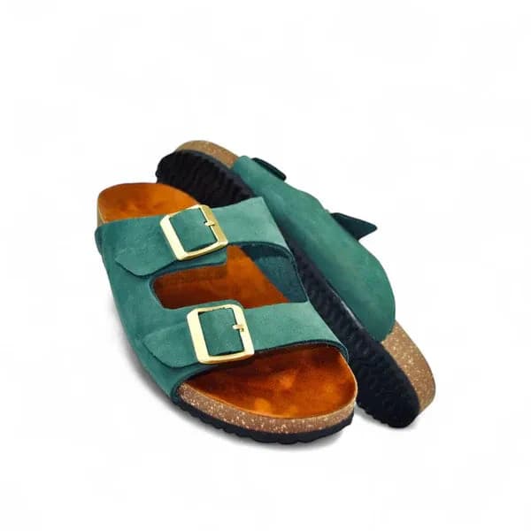 Leather SnapDue Sandal - Green