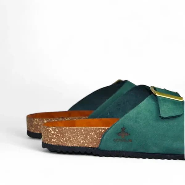 Leather SnapDue Sandal - Green