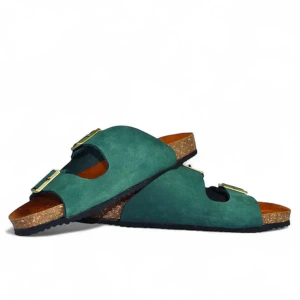 Leather SnapDue Sandal - Green